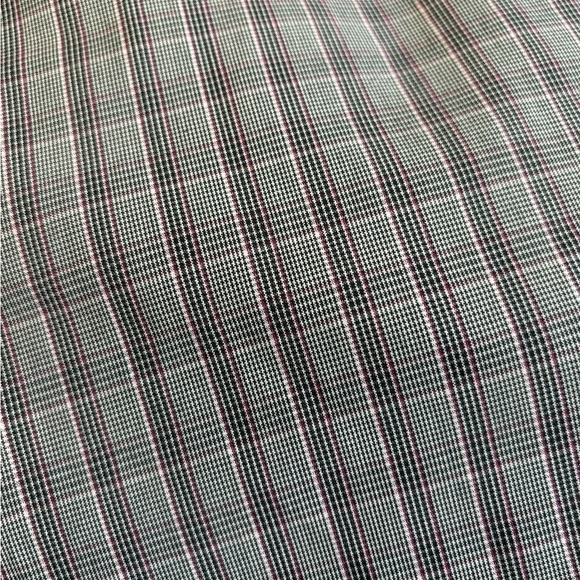 Ralph Lauren Blake 100% Two-Ply Cotton Dress Shirt Grey/Pink/White Stripes M - Picture 10 of 11